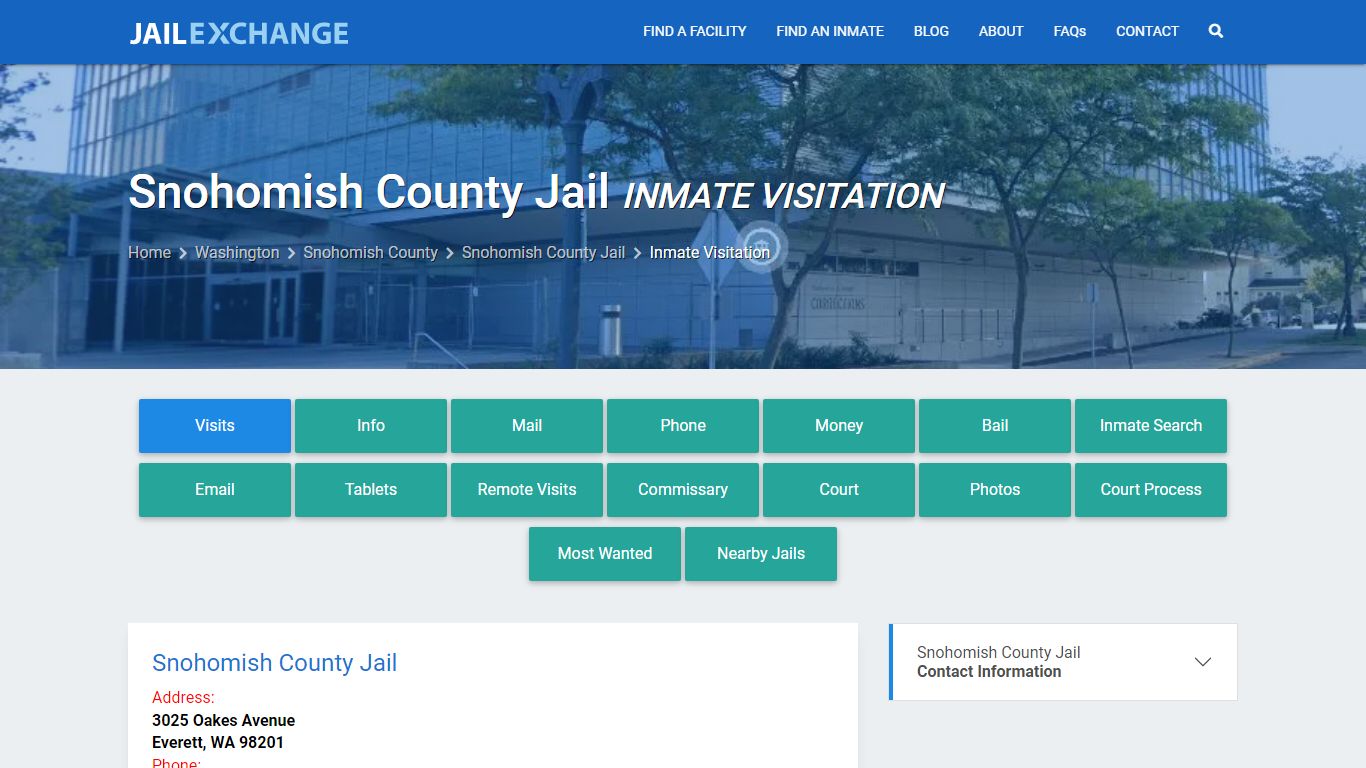 Inmate Visitation - Snohomish County Jail, WA - Jail Exchange