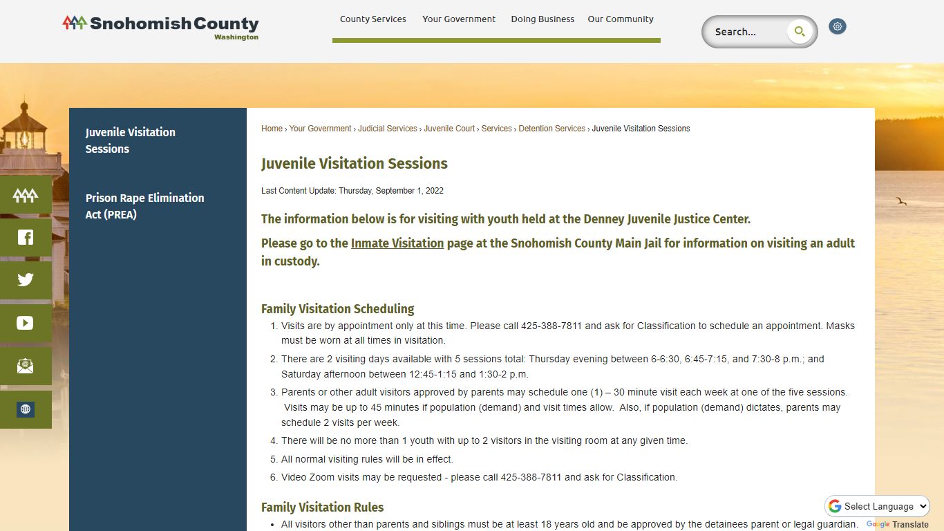 Juvenile Visitation Sessions - Snohomish County, WA